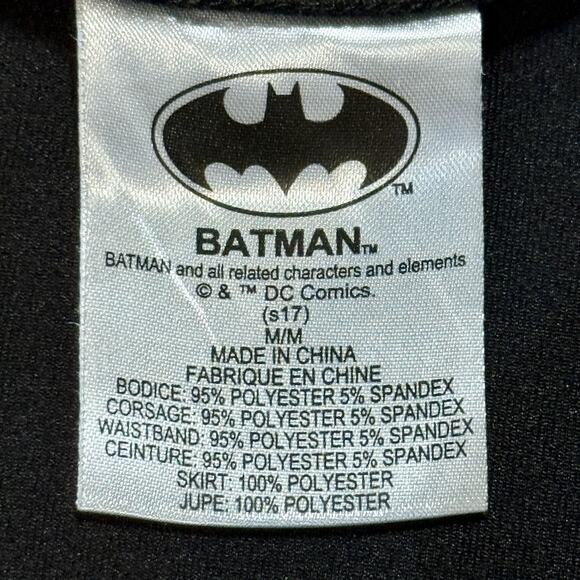 Batman DC Comics Women's Mini Dress Halloween Costume Cosplay Fit Flare Skater M - Picture 3 of 7